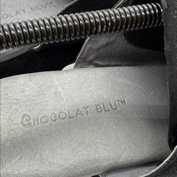Chocolat Blu Women's Black Suede Mules - Picture 5 of 7